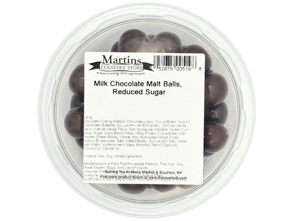 MILK CHOCOLATE MALT BALLS Reduced Sugar 6.4oz