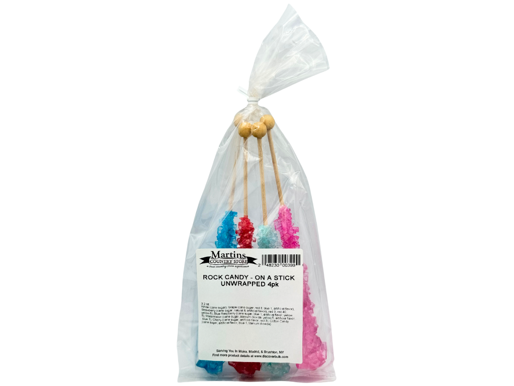 ROCK CANDY STICKS 4pk 3.2oz