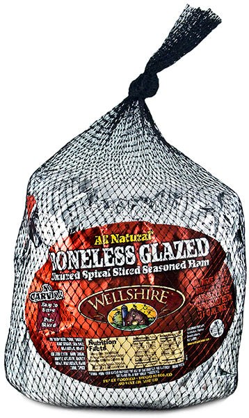 Bonless/Glazed Uncured Ham Halves 4lbs, 2.49/lb