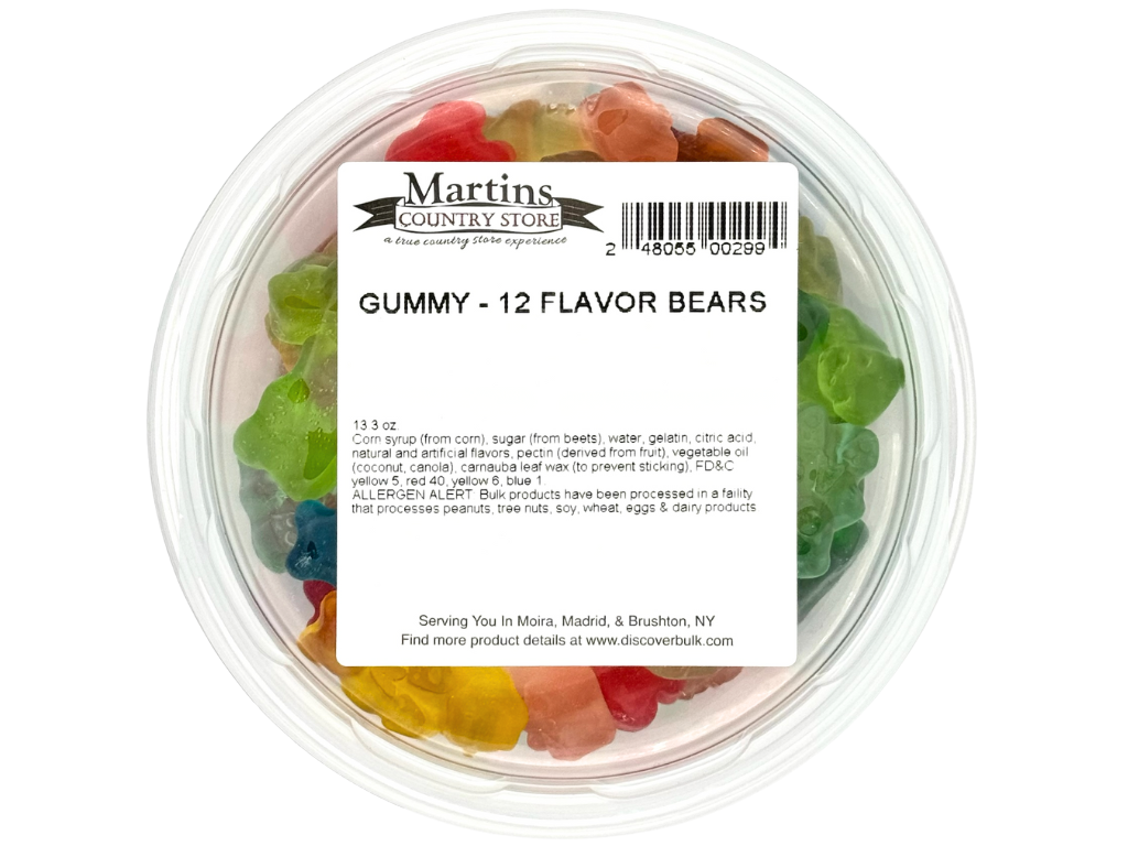 GUMMY BEARS- 12 FLAVORS 13.3oz