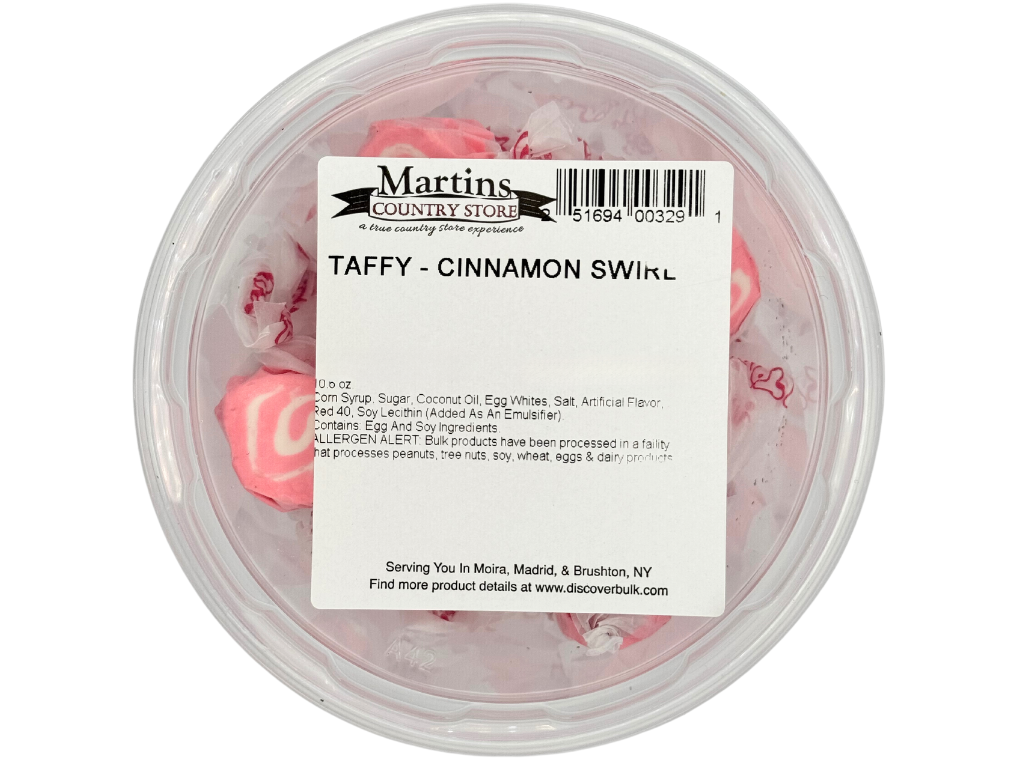 CINNAMON SWIRL TAFFY 10.6oz