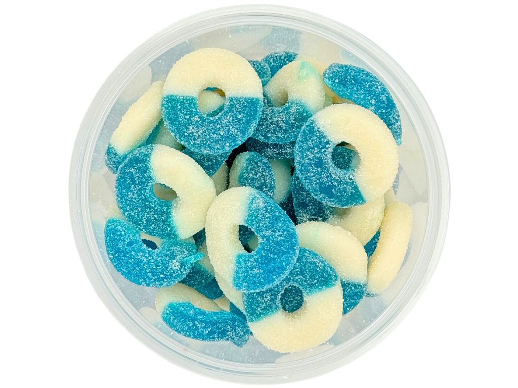 BLUE RASPBERRY GUMMY RINGS 11oz