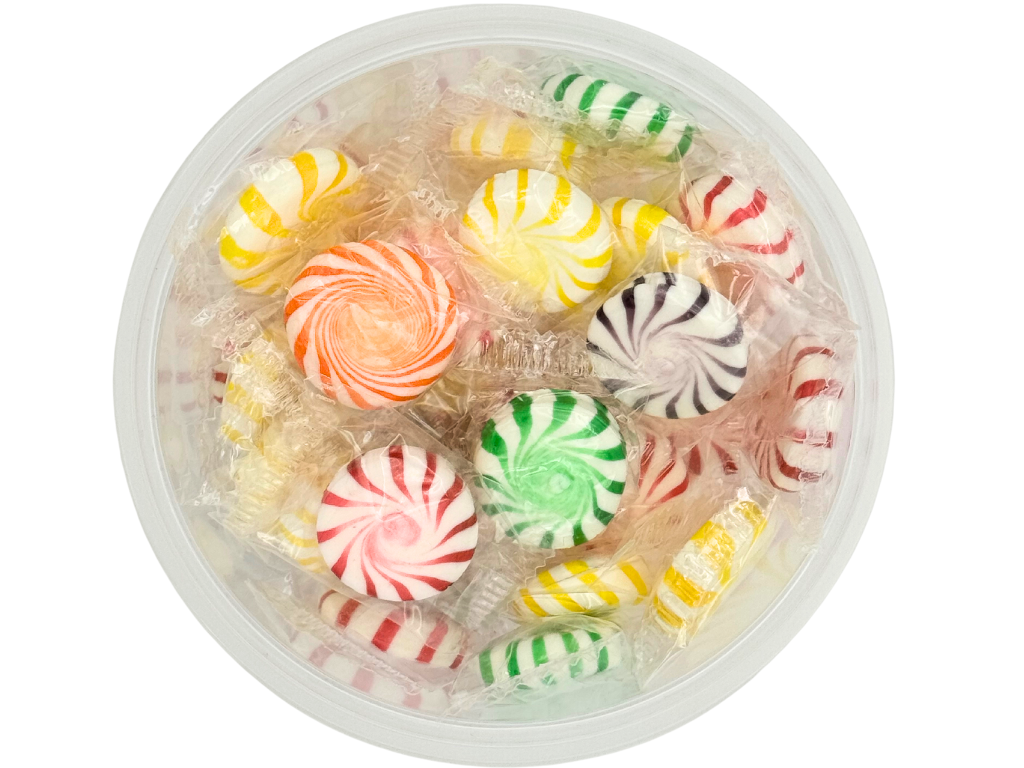 FRUITY PINWHEEL MINTS 8oz