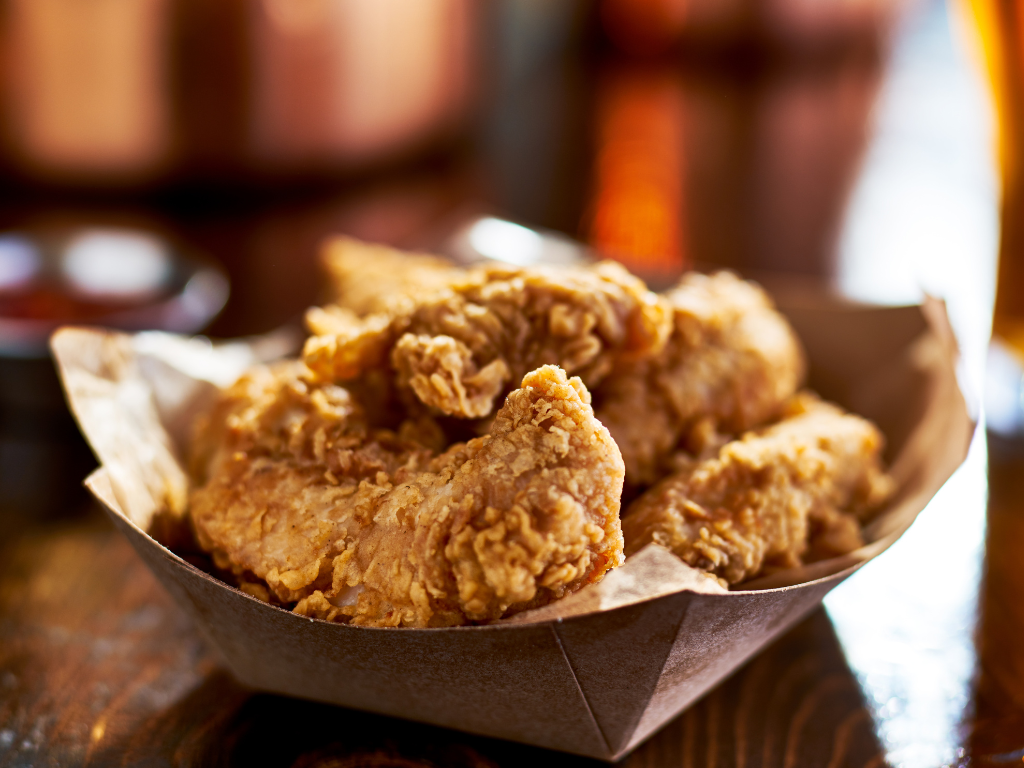 BREADED CHICKEN TENDER FRITTER, 10lbs $1.99/lb