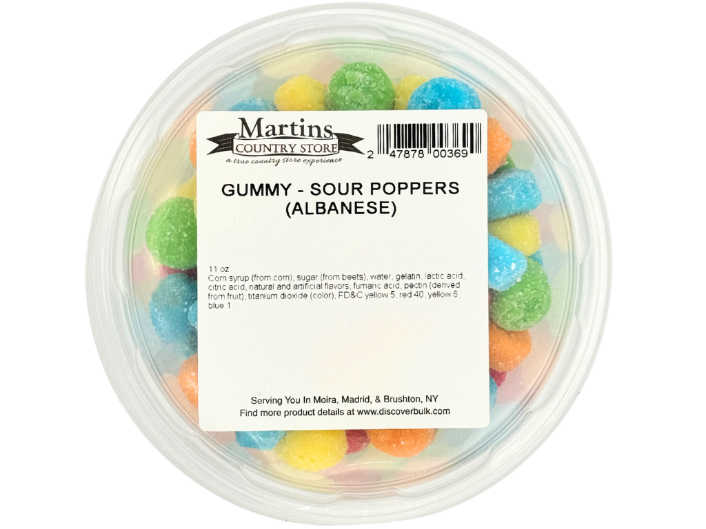 SOUR GUMMY POPPERS 11oz