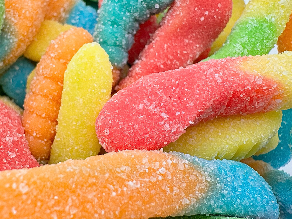 MINI SOUR NEON GUMMY WORMS 11.4oz