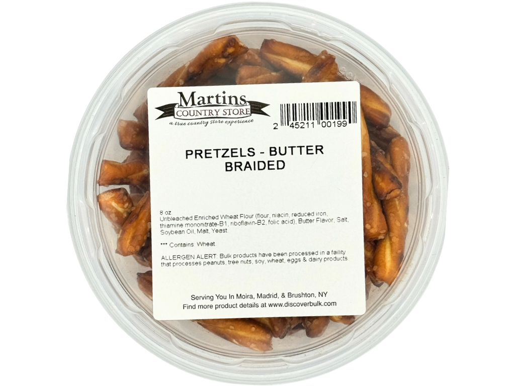 BUTTER BRAIDED PRETZELS 8oz