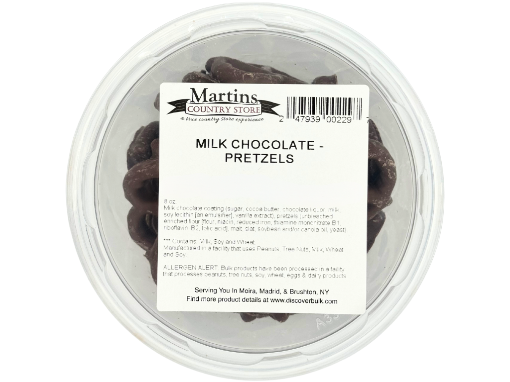 MILK CHOCOLATE PRETZELS 8oz