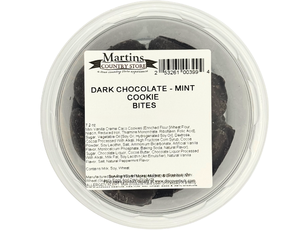 DARK CHOCOLATE MINT COOKIE BITES 7.2oz