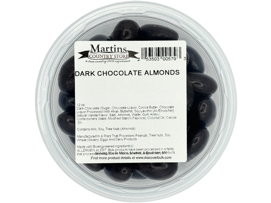 DARK CHOCOLATE ALMONDS 12oz