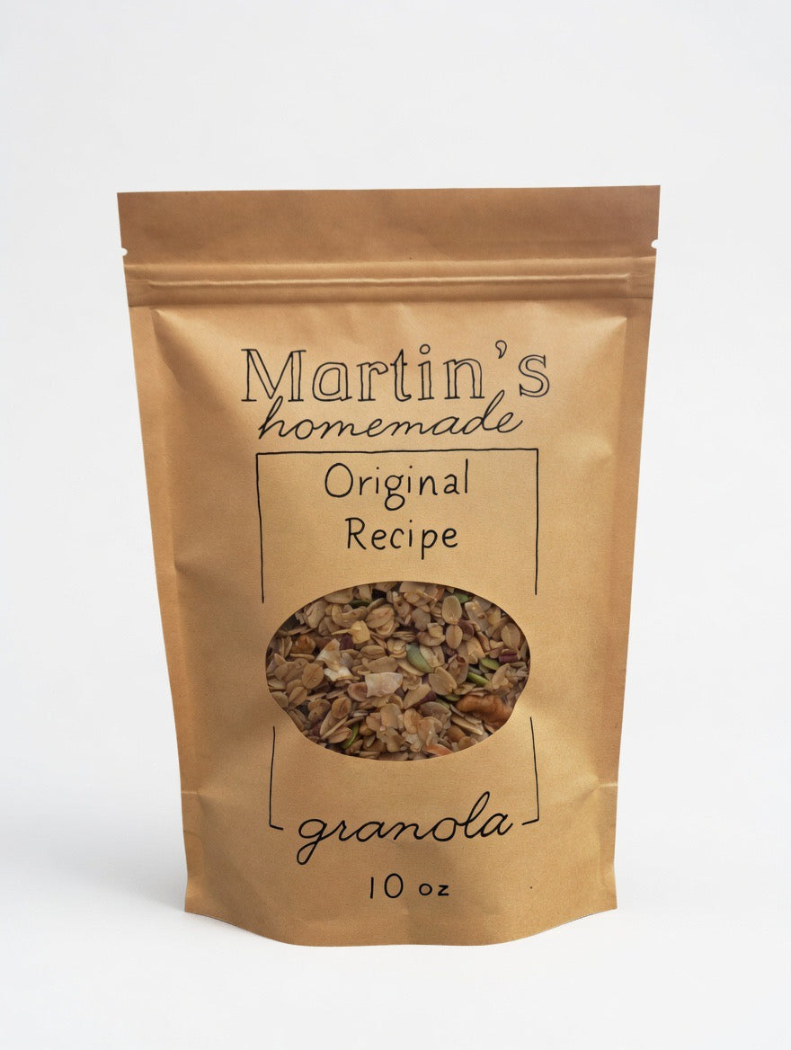 Martin's Homemade Granola – Small Batch Honey & Salt with Pecans, Walnuts & Pepitas