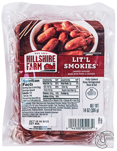 Hillshire Farm Little Smoked Sausage 12/14oz, $1.42/pack