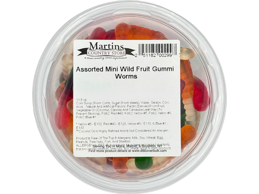 MINI WILD FRUIT GUMMY WORMS 11.8oz