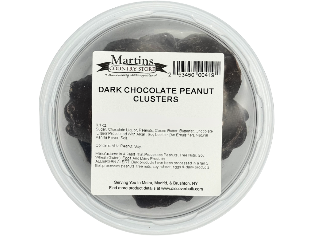 DARK CHOCOLATE PEANUT CLUSTERS 9.1oz