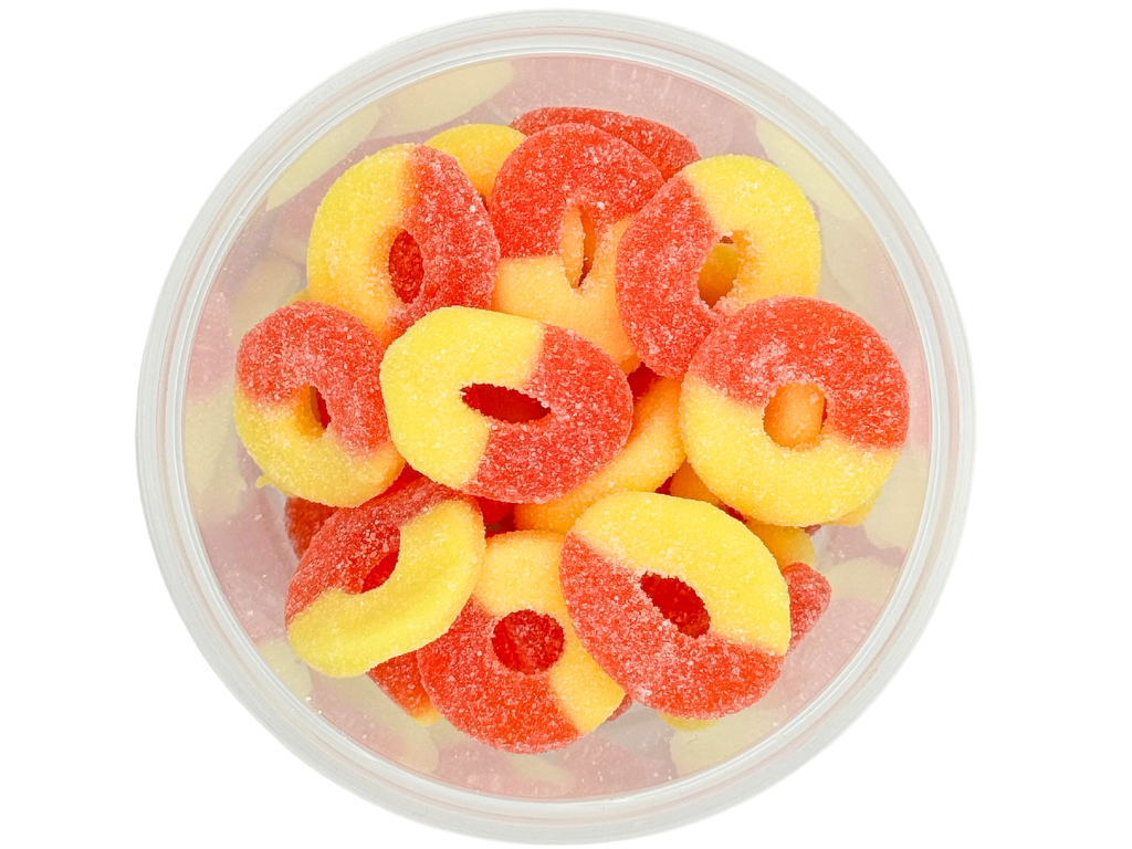 PEACH GUMMY RINGS 11oz