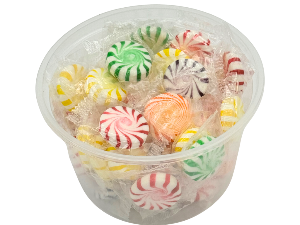 FRUITY PINWHEEL MINTS 8oz