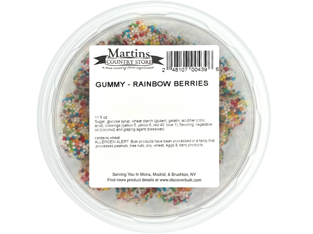 RAINBOW GUMMY BERRIES 10.6oz