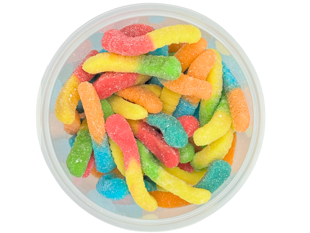 MINI SOUR NEON GUMMY WORMS 11.4oz