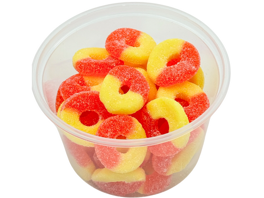 PEACH GUMMY RINGS 11oz