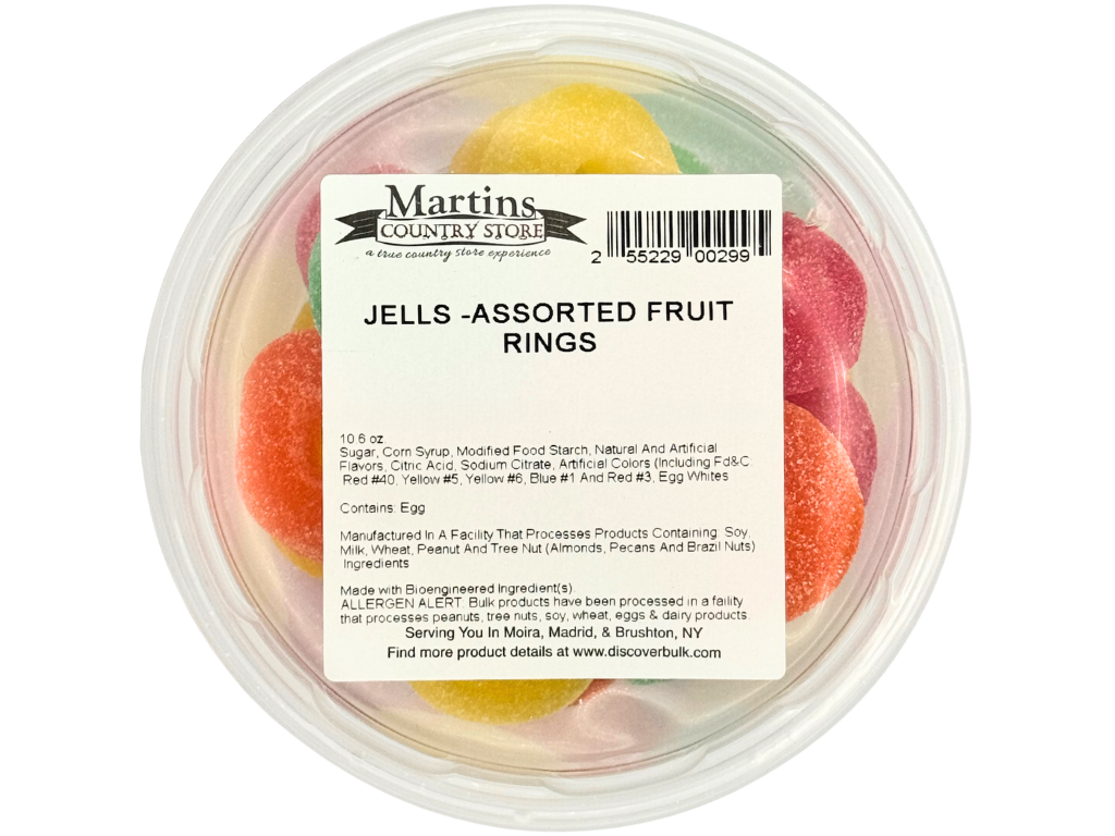 ASSORTED FRUIT RING JELLS 10.6oz