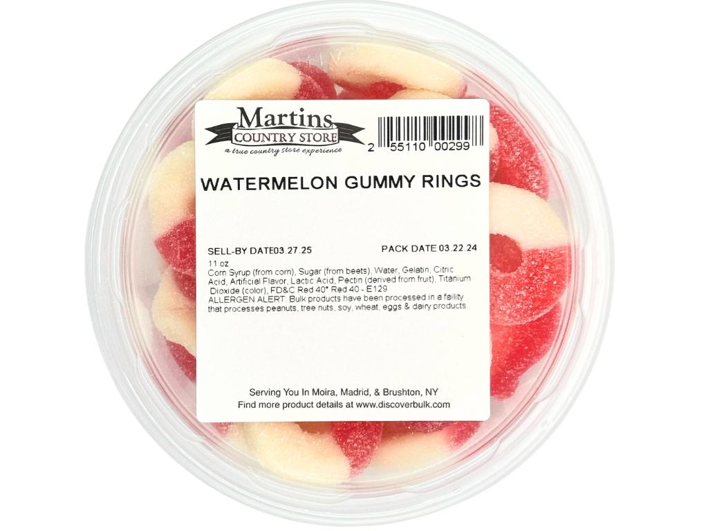 WATERMELON GUMMY RINGS 11oz