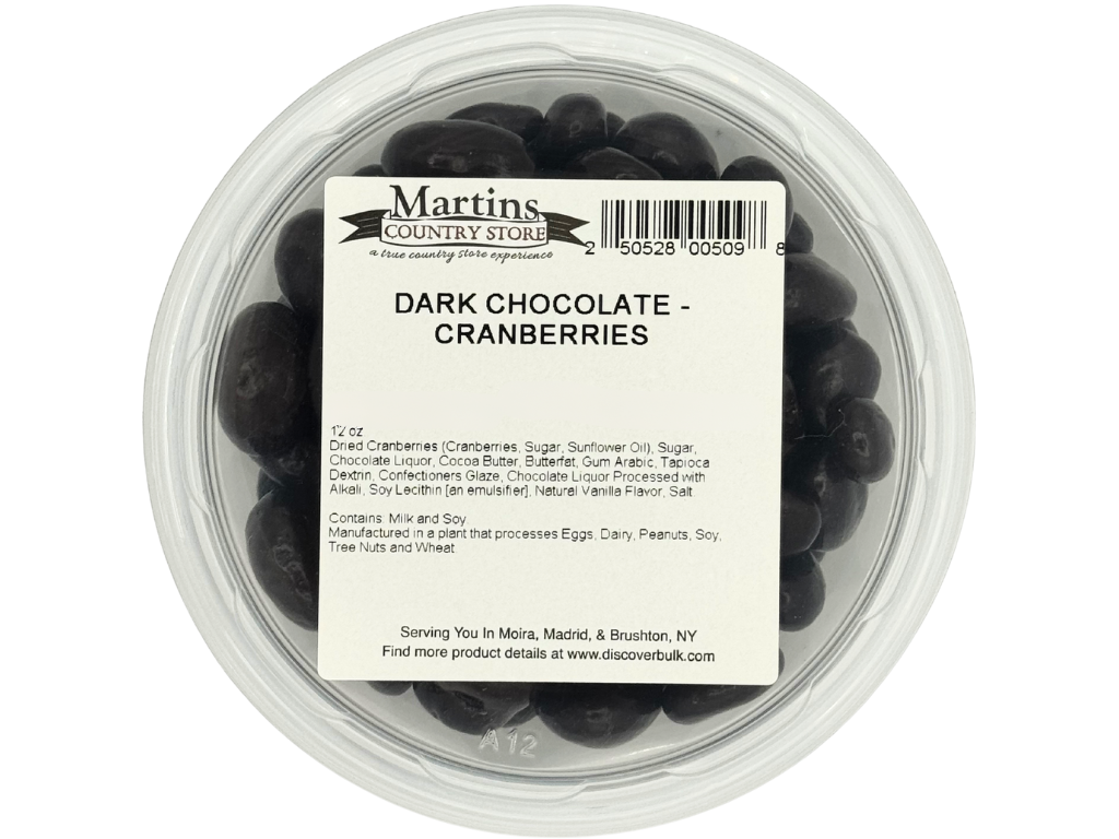 DARK CHOCOLATE CRANBERRIES 12oz