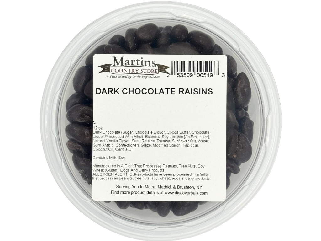 DARK CHOCOLATE RAISINS 12oz