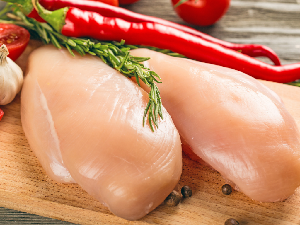 CHICKEN BREAST SKINLESS/BONELEES 20lbs, $2.49/lb