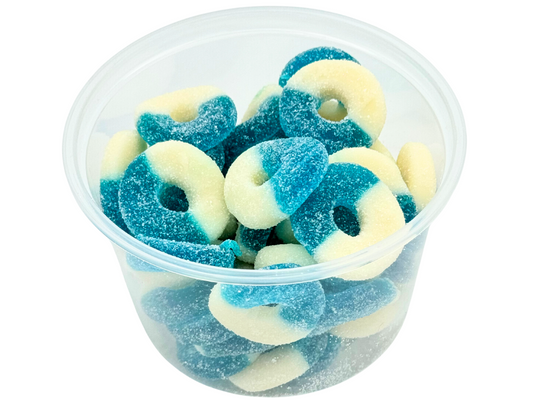 BLUE RASPBERRY GUMMY RINGS 11oz