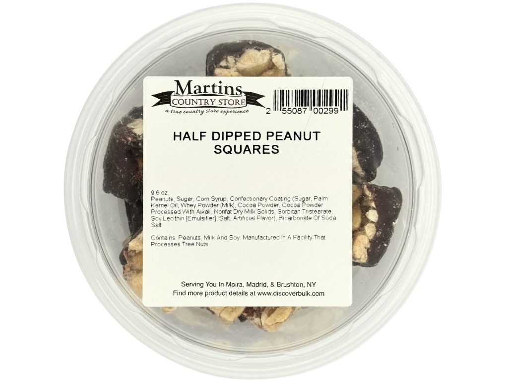 HALF DIPPED PEANUT SQUARES 9.6oz