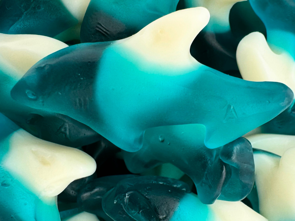 BLUE GUMMY SHARKS 12.8oz Martin's Country Store BLUE GUMMY SHARKS 12.8oz Martin's Country Store